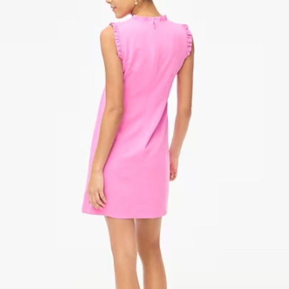 J. Crew Vibrant Pink Ruffle Sleeve Mini Dress - Picture 3 of 13